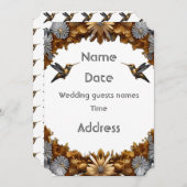 Das elegante Design Einladung (Vorne/Hinten)