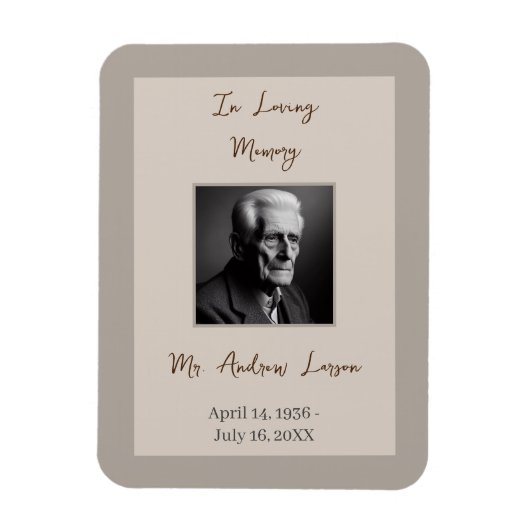 Das elegante Gedächtnis der Beerdigung Magnet (Vertikal)