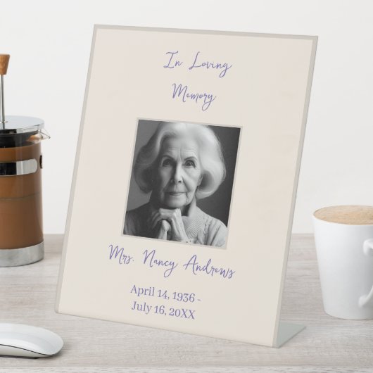 Das elegante Gedächtnis der Beerdigung Sockelschild (In Situ)