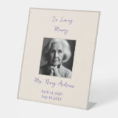 Das elegante Gedächtnis der Beerdigung Sockelschild (Vorderseite)