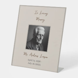 Das elegante Gedächtnis der Beerdigung Sockelschild