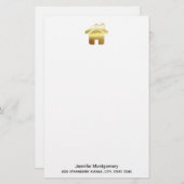 Das elegante Gold House Symbol Real Anwesen Design (Vorne/Hinten)