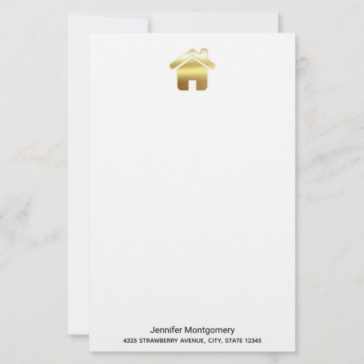 Das elegante Gold House Symbol Real Anwesen Design (Vorderseite)