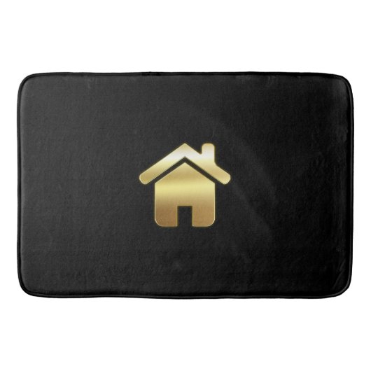 Das elegante Gold House Symbol Real Anwesen Design Badematte (Vorderseite)