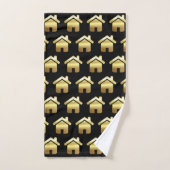 Das elegante Gold House Symbol Real Anwesen Design Badhandtuch Set (Handtuch)