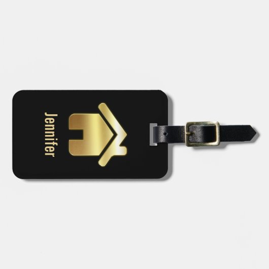 Das elegante Gold House Symbol Real Anwesen Design Gepäckanhänger (Vorderseite horizontal)