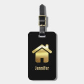 Das elegante Gold House Symbol Real Anwesen Design Gepäckanhänger (Vorderseite vertikal)