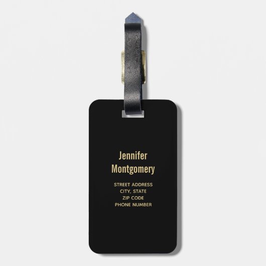 Das elegante Gold House Symbol Real Anwesen Design Gepäckanhänger (Rückseite vertikal)