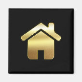 Das elegante Gold House Symbol Real Anwesen Design Magnet (Vorne)