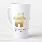 Das elegante Gold House Symbol Real Anwesen Design Milchtasse (Linke Ecke)