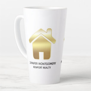 Das elegante Gold House Symbol Real Anwesen Design Milchtasse