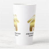 Das elegante Gold House Symbol Real Anwesen Design Milchtasse (Vorderseite)