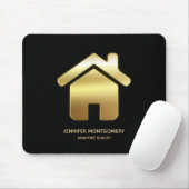 Das elegante Gold House Symbol Real Anwesen Design Mousepad (Mit Mouse)