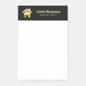 Das elegante Gold House Symbol Real Anwesen Design Post-it Klebezettel (Vorderseite)