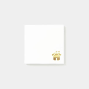 Das elegante Gold House Symbol Real Anwesen Design Post-it Klebezettel