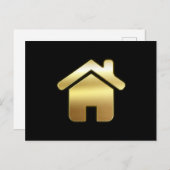 Das elegante Gold House Symbol Real Anwesen Design Postkarte (Vorne/Hinten)
