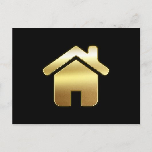 Das elegante Gold House Symbol Real Anwesen Design Postkarte (Vorderseite)