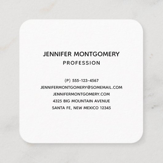 Das elegante Gold House Symbol Real Anwesen Design Quadratische Visitenkarte (Rückseite)