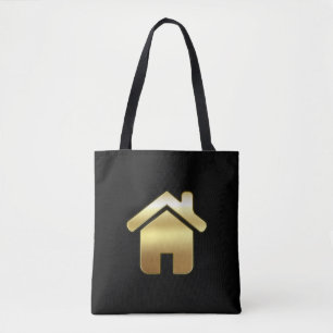 Das elegante Gold House Symbol Real Anwesen Design Tasche