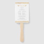 Das elegante indische Hochzeitsprogramm Gold Patte Fächer (Rückseite)