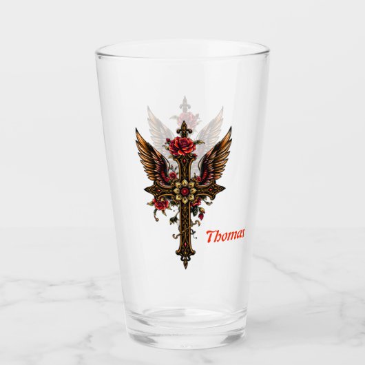 Das elegante Kreuz Glas (Vorderseite)