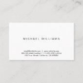 Das elegante professionelle Metall tötet einfacher Visitenkarte (Rückseite)