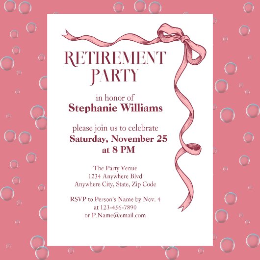 Das elegante rosa Party der Frauen Einladung