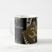 Das elegante Schild Ohm. Kaffeetasse (Vorderseite Links)