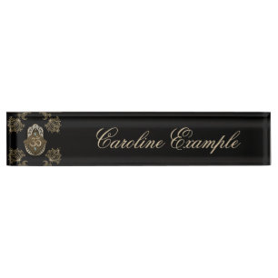 Das elegante Schild Ohm. Namensplakette
