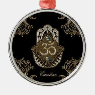 Das elegante Schild Ohm. Ornament Aus Metall