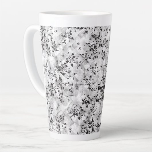 Das elegante Schwarz-Weiß-Design mit Stil Milchtasse (Linke Ecke)