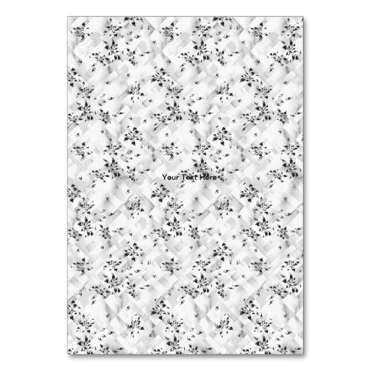 Das elegante Schwarz-Weiß-Design mit Stil Tischnummer (Vorderseite)