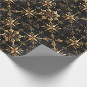 Das elegante Weihnachten - Schwarz Geschenkpapier (Ecke)