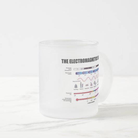 Das elektromagnetische Spektrum (Physik) Mattglastasse (VorderseiteRechts)