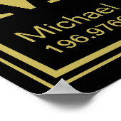 Das Element von Ihnen! Individuelle Name-Gold-Elem Poster (Ecke)