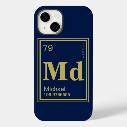 Das Element von Ihnen! Individuelle Name Gold Peri Case-Mate iPhone Hülle (Rückseite)