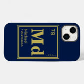 Das Element von Ihnen! Individuelle Name Gold Peri Case-Mate iPhone Hülle (Rückseite (Horizontal))
