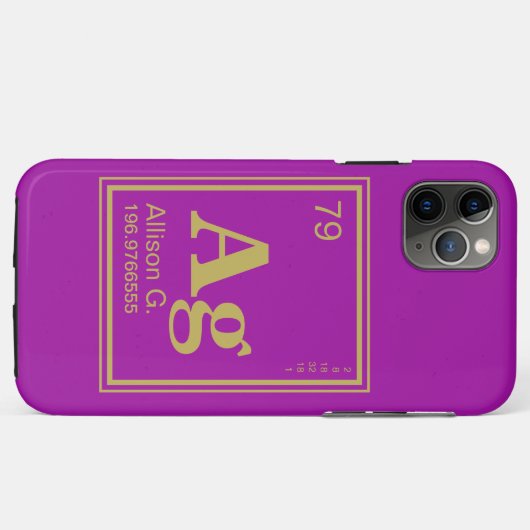 Das Element von Ihnen! Individueller Name Fuscia Case-Mate iPhone Hülle (Rückseite (Horizontal))