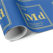 Das Element von Ihnen! Name-periodische Tabelle Geschenkpapier (Rolleneckpunkt)