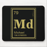 Das Element von Ihnen! Name-periodische Tabelle Mousepad<br><div class="desc">Eine NameMausunterlage, die Ihren Namen anstelle des Goldperiodischen Tabellenelements kennzeichnet.</div>