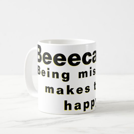 Das Elend macht sie glücklich! Kaffeetasse (Vorderseite Links)