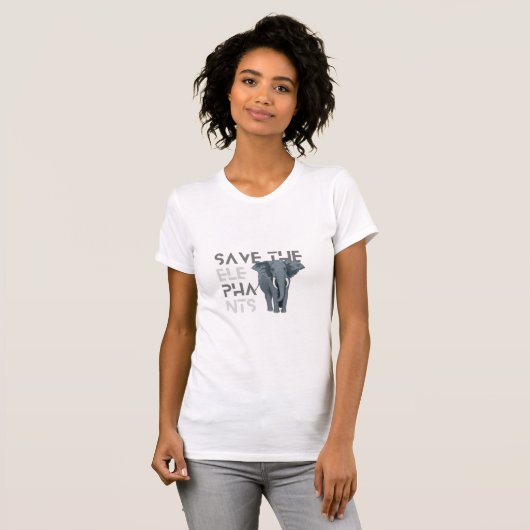 Das Elephant-T-Shirt für Frauen Gerettet T-Shirt (Vorne ganz)