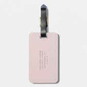 Das Elfenbein-Aquarell, das erröten mit Blumen ist Gepäckanhänger (Rückseite vertikal)