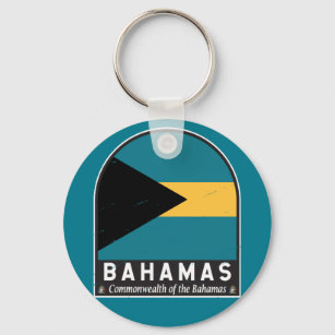 Das Emblem der Bahamas-Fahne erschütterte Vintag Schlüsselanhänger
