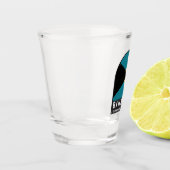 Das Emblem der Bahamas-Fahne erschütterte Vintag Schnapsglas (Links)