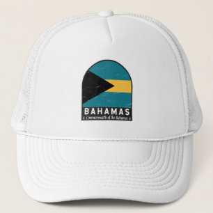 Das Emblem der Bahamas-Fahne erschütterte Vintag Truckerkappe