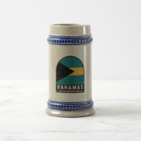 Das Emblem der Bahamas-Flagge im Vintage-Look