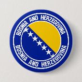 Das Emblem der Bosnien-Herzegowina-Runde Button (Vorderseite)