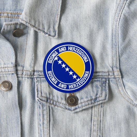 Das Emblem der Bosnien-Herzegowina-Runde Button (Beispiel)