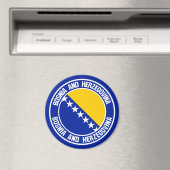 Das Emblem der Bosnien-Herzegowina-Runde Magnet (In Situ (Geschirrspüler))